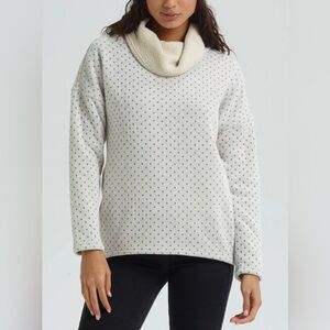 Burton Ellmore size small cowl neck pullover sweater with pockets fleece lined